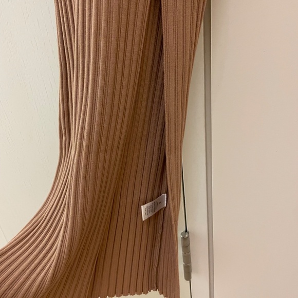 Thankful Soul Ribbed Mock Neck Midi Dress - TAN color! - Picture 6 of 6